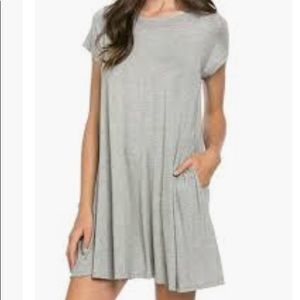 Tan colored t shirt dress